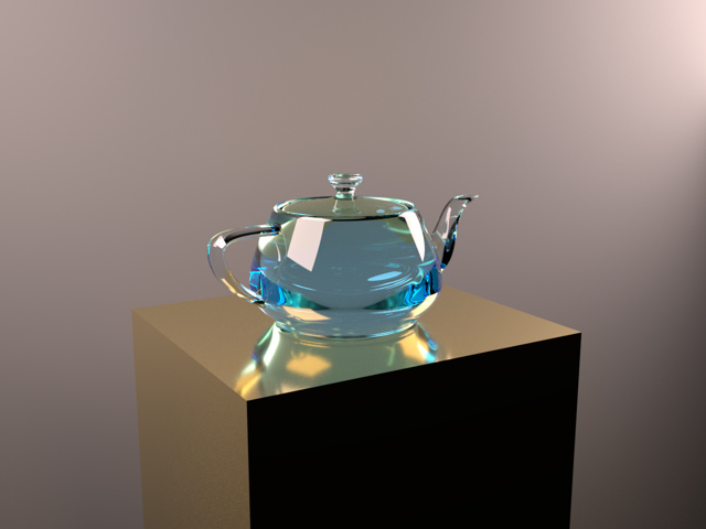 Scene with glass teapot