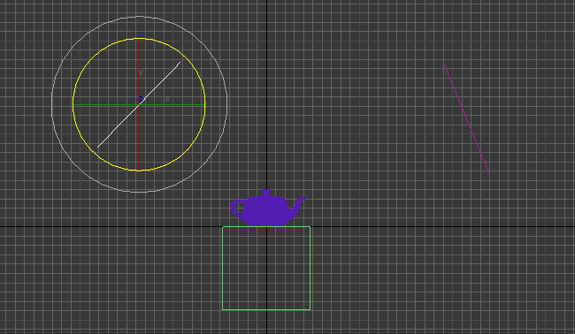 Two quad patches pointing at the teapot
