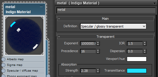 Creating a specular material