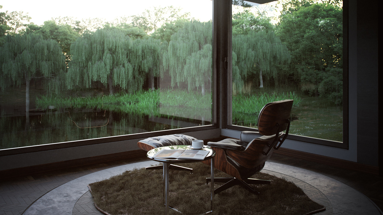 Concrete house-interior