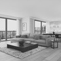 B&W Living room