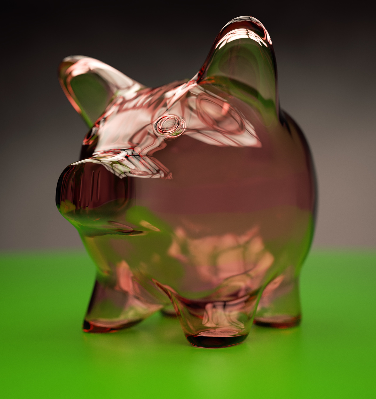 The empty piggy bank